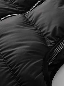 Manfinity Men Zip Up Puffer Vest Jacket - Black - View 3