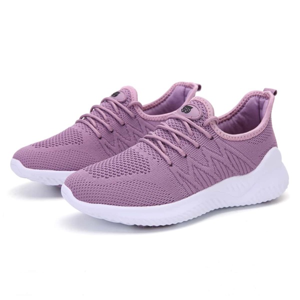 

Lace-up Decor Sneakers, Mauve purple
