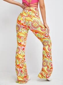 Muchica 花卉印花喇叭褲 - 彩色 - 查看 2