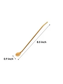 1pc Or 2pcs Stainless Steel Straw & Stirring Multifunctional Spoon - Multicolor - View 3