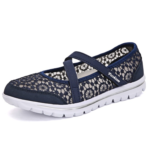

Lace Panel Low-Top Sneakers, Blue