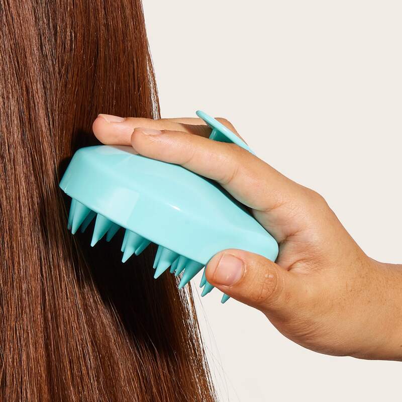 Silicone Shampoo Massage Brush, Blue