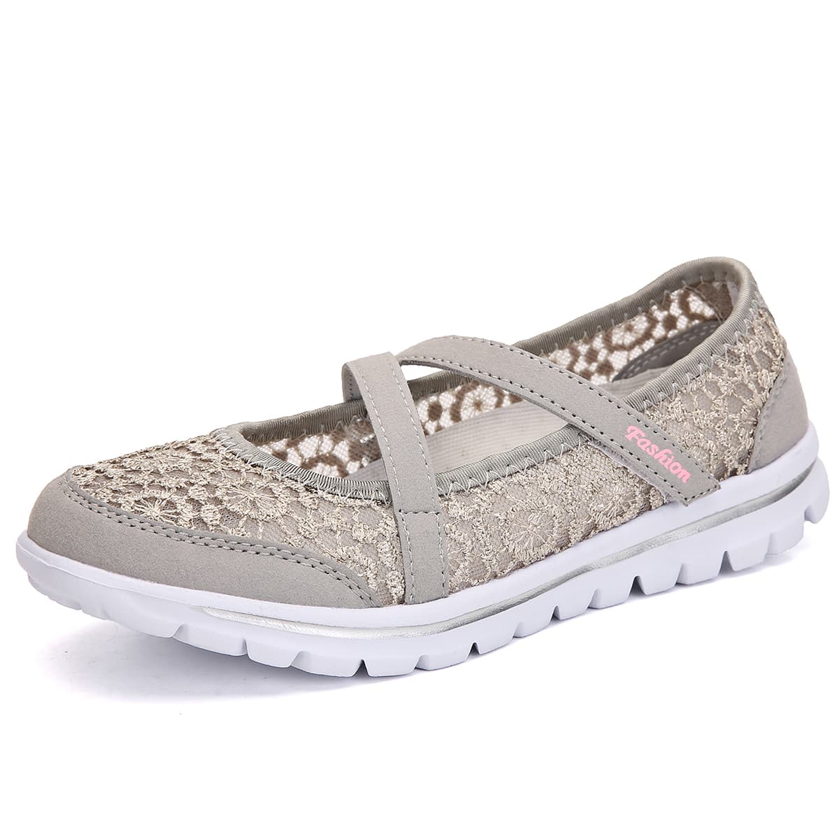 

Lace Panel Low-Top Sneakers, Grey