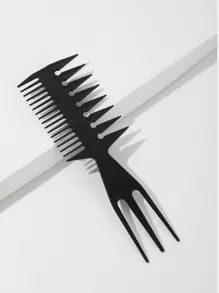 3 In 1 Hair Brush/Hair Comb, Wide Tooth Comb Oil Head Comb Wide Tooth For Hair Styling,Hair Brush,Comb,Hair Tools,Hair Products And Accessories For Barber Salon Beauty Travel Essentials,Back To School,Travel Holiday Essentials,Hair Accessories For Women - Black - View 1