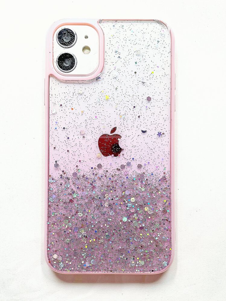 Ombre Glitter Phone Case - Baby Pink - View 3