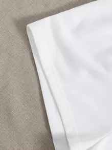 SHEIN EZwear 2 Packs Solid Elastic Waist Track Summer Outfits Shorts - Black and White - View 5