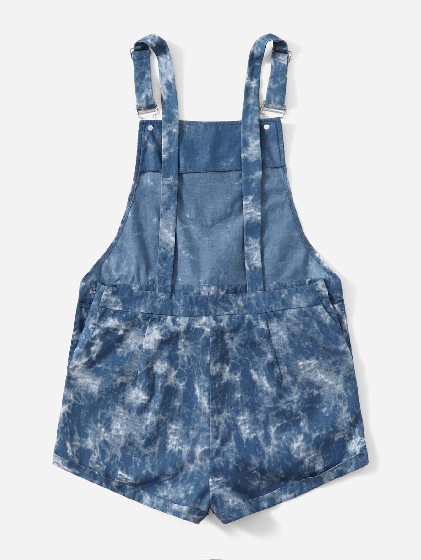 Tie Dye Overall Shorts Without Bandeau