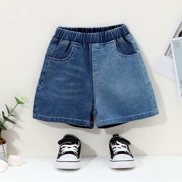 

Toddler Boys Cut And Sew Denim Shorts, Baby blue
