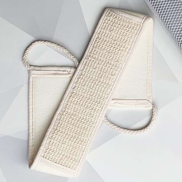 

1pc Bath Exfoliating Strap, Beige