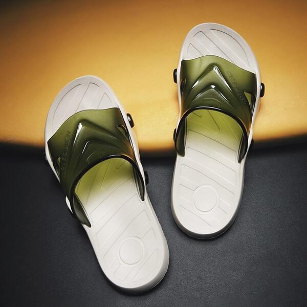 

Men Textured Cut Out Slides, Green