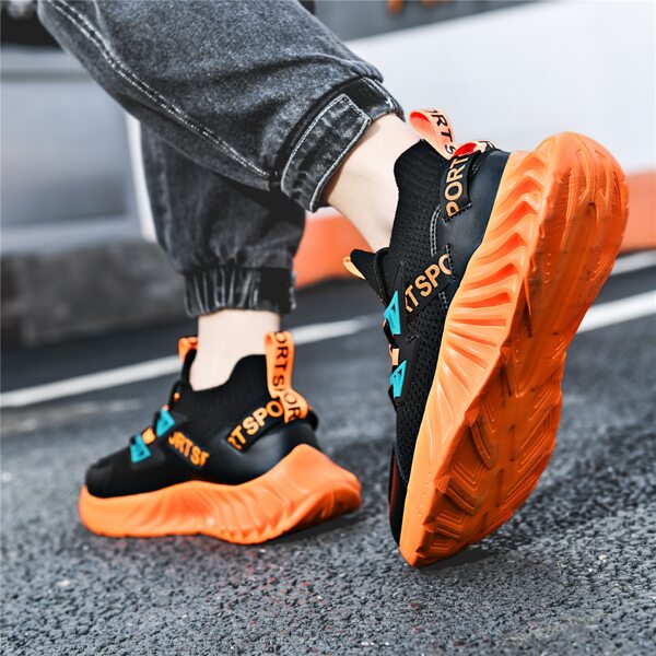 

Men Letter Graphic Lace Up Front Sneakers, Multicolor