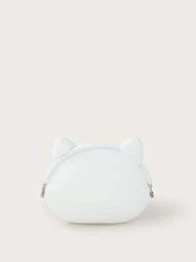 Monedero con diseño de gato - Blanco - Ver 3