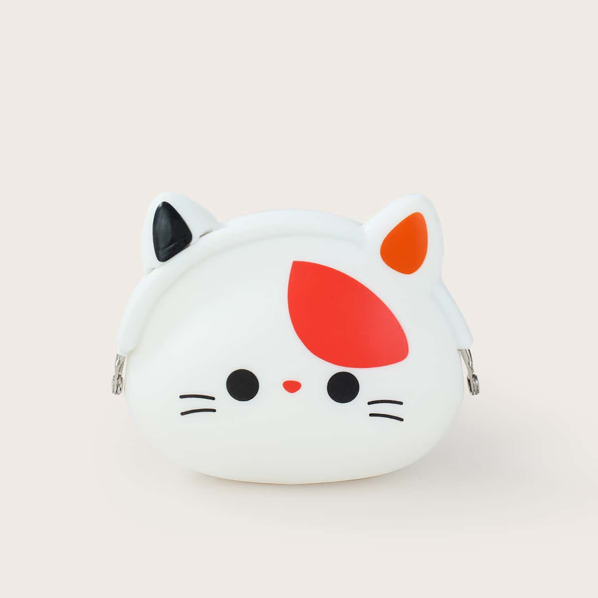 

Cartoon Cat Design Coin Case, White