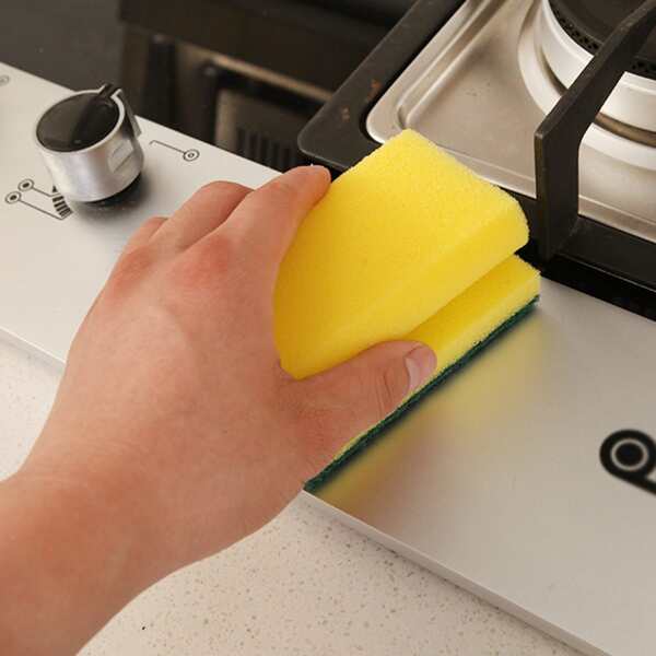 

1pc Cleaning Sponge, Yellow