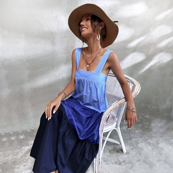 

Cut And Sew Cami Dress, Blue