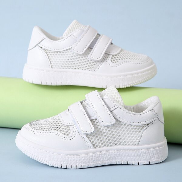 

Toddler Kids Mesh Panel Skate Shoes, White