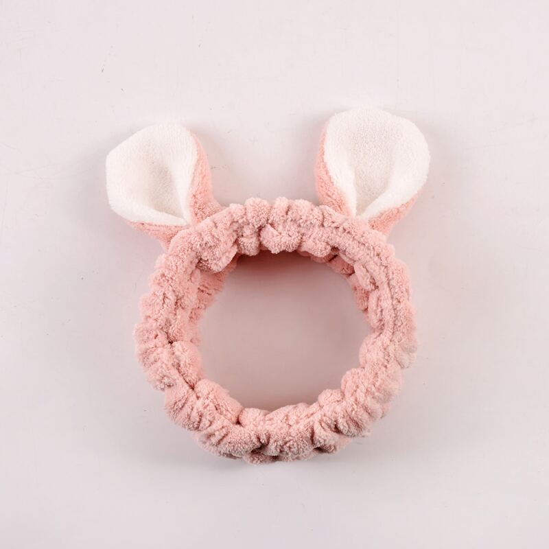 1pc Ear Bath Headband, Pink