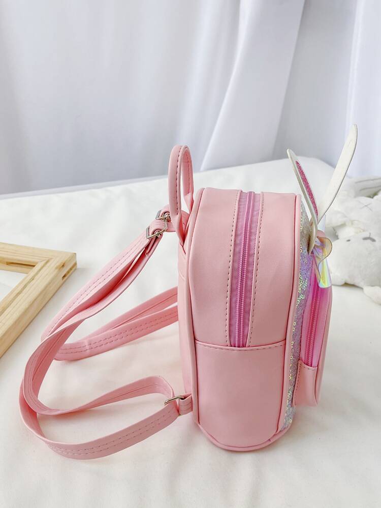 Mochila de niñas con lentejuelas - Rosa - Añade 5