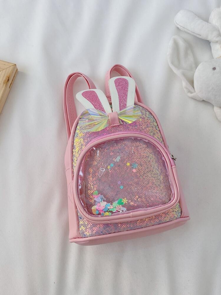 Mochila de niñas con lentejuelas - Rosa - Añade 7