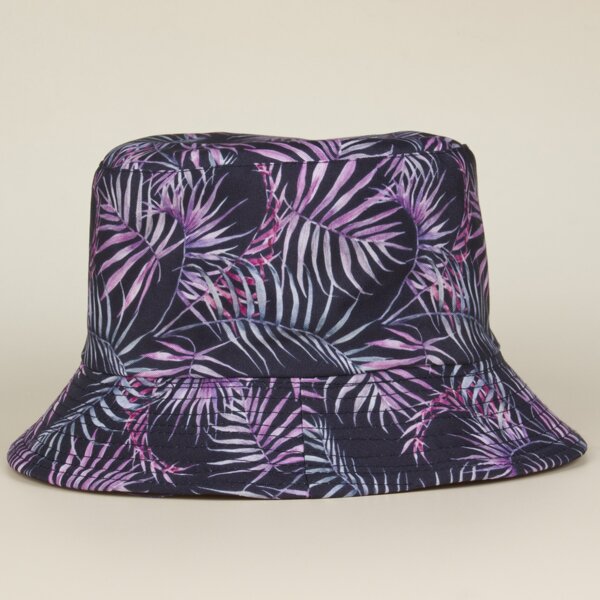 

Leaf Print Bucket Hat, Multicolor