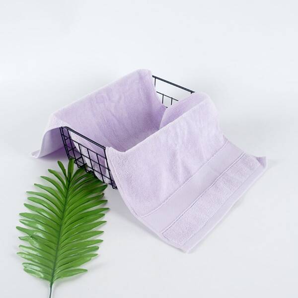 

1pc Solid Color Towel, Purple