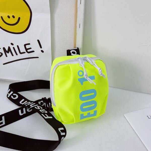 

Kids Letter Graphic Sling Bag, Yellow