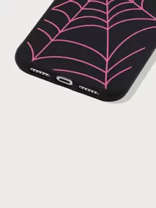 蜘蛛網印花手機殼 - 玫紅色 - 查看 3