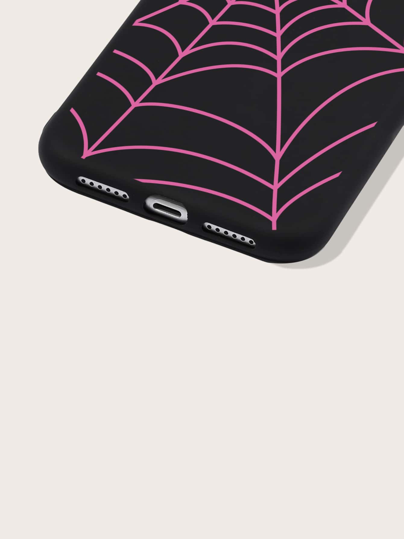 Spider Web Print Phone Case - Hot Pink - View 3