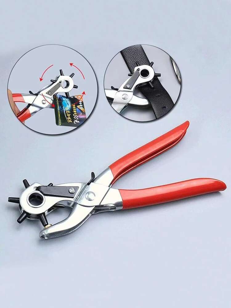 1pc Belt Hole Puncher - Silver - View 2