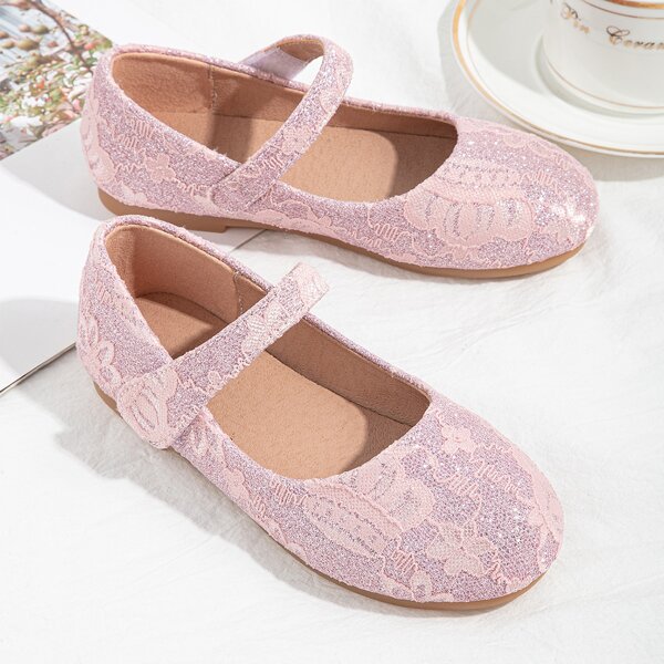 

Girls Floral Pattern Flats, Pink