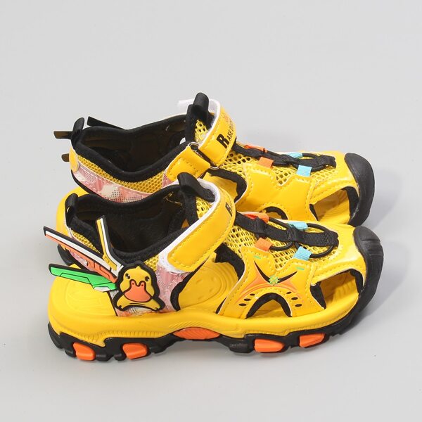 

Girls Cut Out Velcro Strap Sandals, Yellow