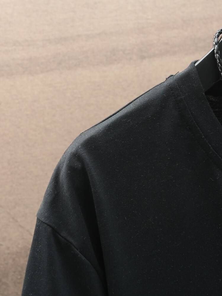 Manfinity 2 piezas camiseta con estampado de rosa y hoja - Multicolor - Añade 3