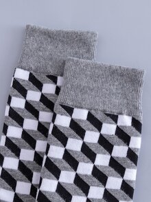 Vớ nam cổ tròn in hình học - Nhiều màu - Xem 4