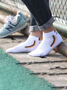 Hombres 5 pares Calcetines de rayas corto