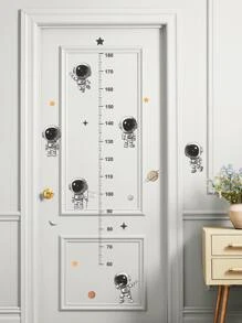 卡通宇航員兒童身高測量貼紙 - 黑色 - 查看 5