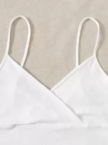 SHEIN EZwear 2件包裹細節素色吊帶背心上衣