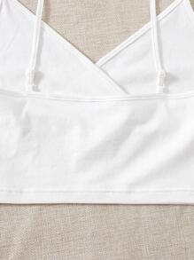 SHEIN EZwear 2件包裹細節素色吊帶背心上衣