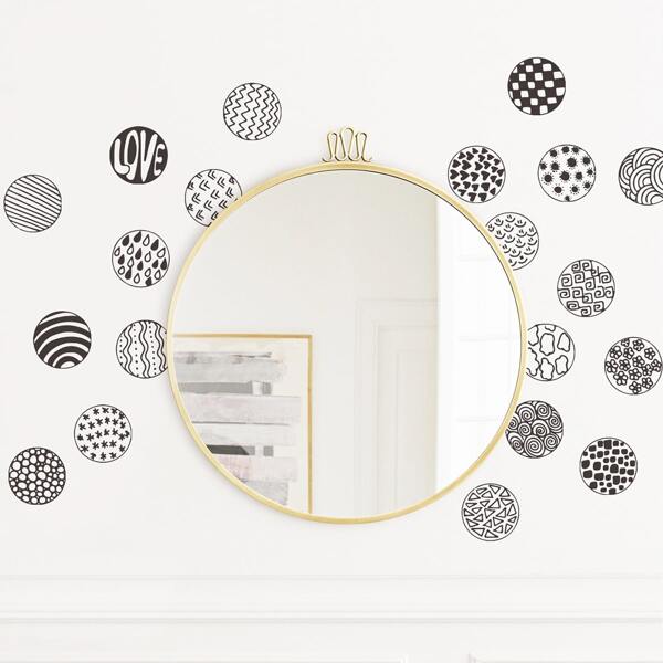 

Graphic Print Wall Sticker, Black