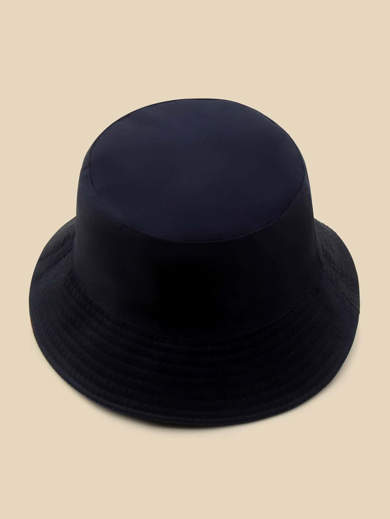 Letter Graphic Bucket Hat - Black - View 3