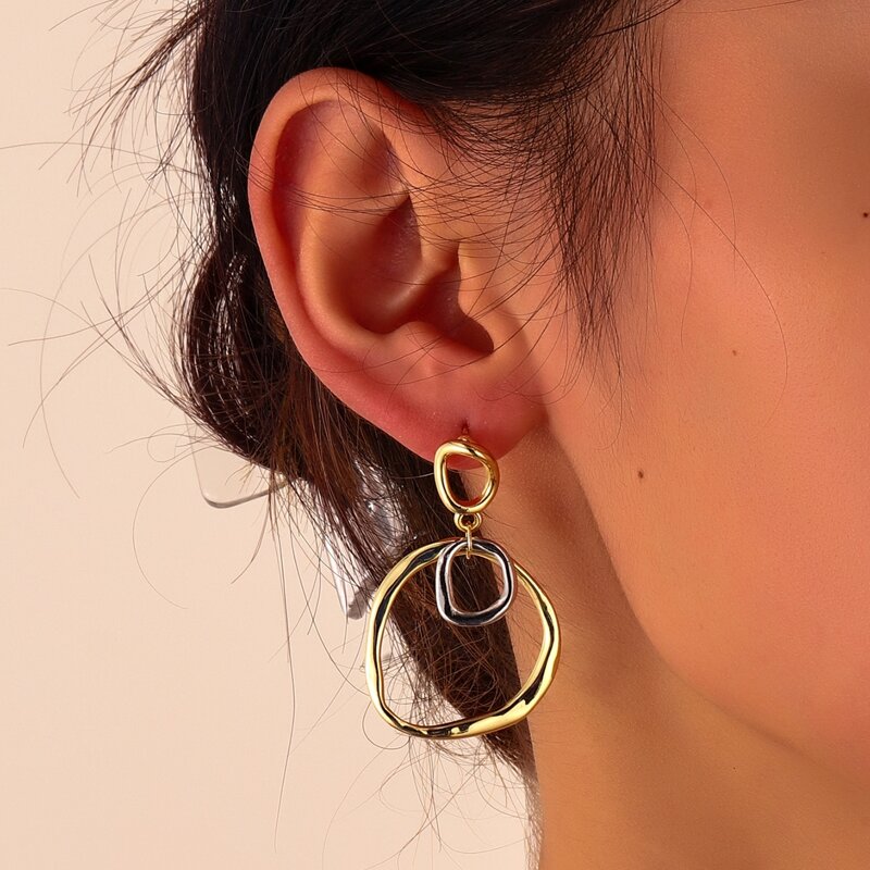 

Minimalist Drop Earrings, Gold