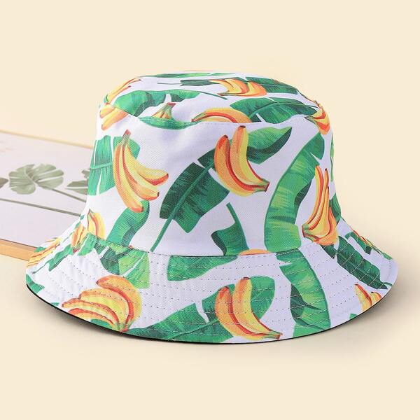 

Fruit Print Bucket Hat, Multicolor