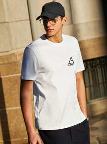 Camiseta con estampado de letra y dibujo - Blanco - Ver 5