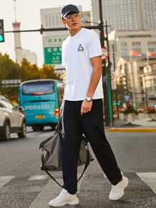 Camiseta con estampado de letra y dibujo - Blanco - Ver 6