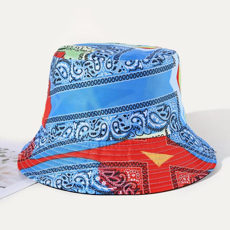 

Paisley Graphic Reversible Bucket Hat, Multicolor