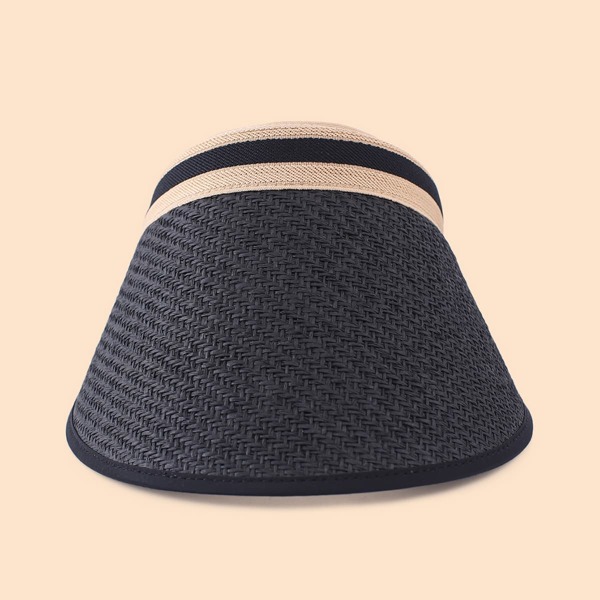 

Striped Print Hat, Black