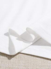 Muchica 2 gói áo ba lỗ dệt kim - Đen và trắng - Xem 3