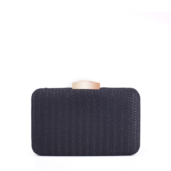 

Solid Chain Evening Bag, Black