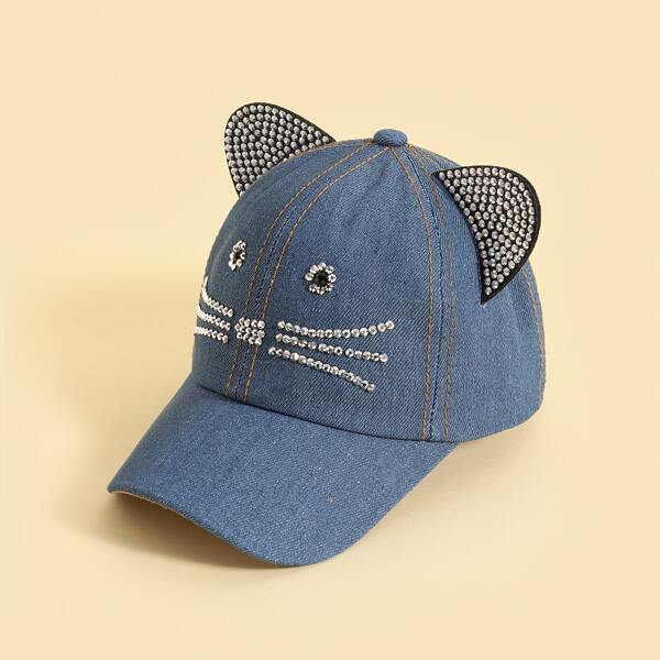 

Toddler Kids Ear Design Baseball Cap, Navy blue