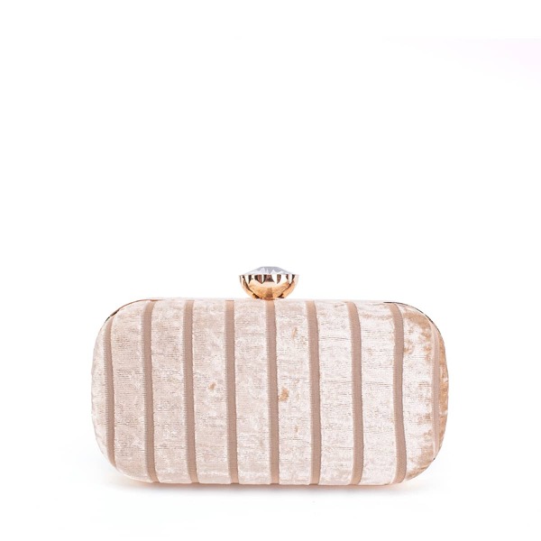 

Rhinestone Decor Chain Clutch Bag, Apricot