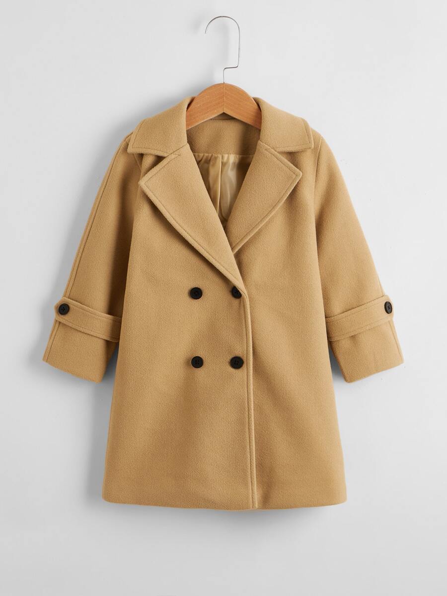 Cô Gái Trẻ Đôi ngực Cổ áo Áo khoác - Lạc đà - Xem 1